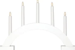 ABBE Batteridriven Träljusstake Båge 5L 32cm Vit