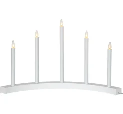 ACCENT Träljusstake 5L 36cm Vit