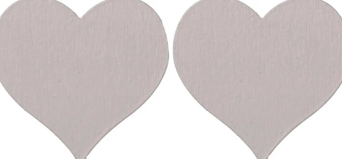 ACCESSORIZE Ljusmanschett 2-pack Hjärta Beige