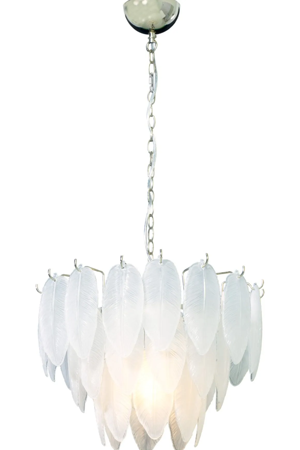 ADRIANA Taklampa 43cm Vit/Krom