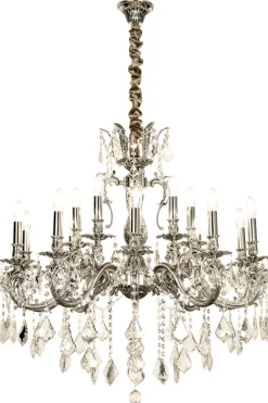 ALLINGTON Kristallkrona 15-Arm 86cm Antiksilver