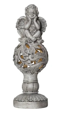 ANGEL Solcellsdekoration 27cm Beige IP44
