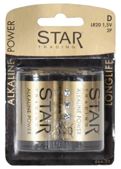 BATTERI D 1,5V Power Alkaline 2-Pack