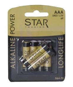 BATTERI 6-Pack AAA 1,5V Power Alkaline