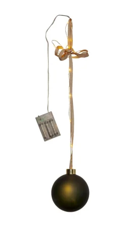 BLISS Glaskula Batteri 11cm 16LED Grön