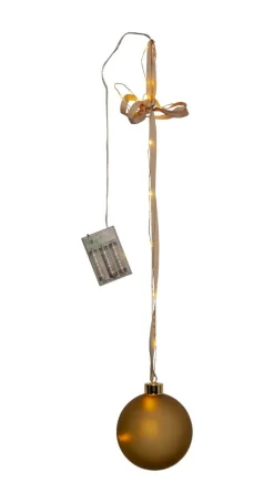 BLISS Glaskula Batteri 11cm 16LED Guld