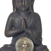 BUDDHA Solcellsdekoration 27cm Grå