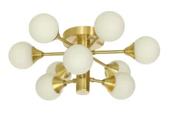 COSMOS Plafond bad 45,5cm Matt Mässing/Opalvit IP44