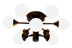 COSMOS Plafond bad 45,5cmSvart/Opalvit IP44