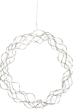 CURLY Hängande Krans 30cm Krom