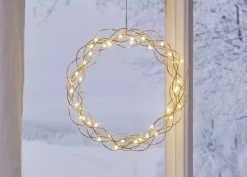 CURLY Hängande Krans 30cm Mässing