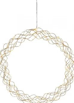 CURLY Hängande krans 45cm Mässing