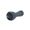 DIN 12V Adapter 2 x Rund hona till Rund+Platt hane