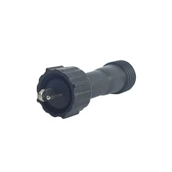 DIN 12V Adapter 2 x Rund hona till Rund+Platt hane