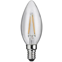 E14 CLASSIC Kronljus Klar 2W 2700K 200lm LED-Lampa