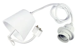 E27 DCL Takupphänge Tygkabel 110cm Vit IP20