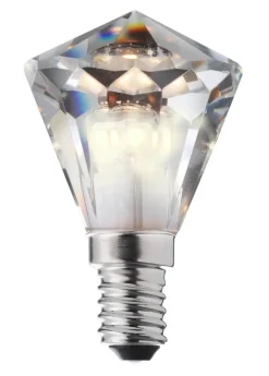 E14 Diamant Kristall Kallvit Dimbar 3,3W
