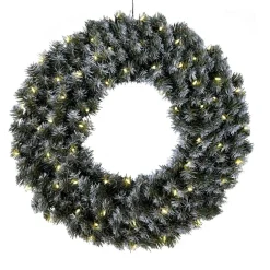 EDMONTON Krans 70cm 60LED IP44 Grön