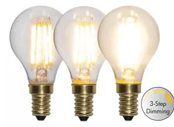 E14 Klot 3-Stegs Dimbar Minne SoftGlow 4W 2100K 400lm LED-Lampa