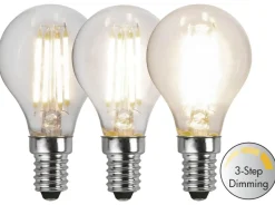 E14 Klot 3-Stegs Dimbar Minne 4,2W 3000K 470lm LED-Lampa