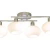 ELBA Plafond Bad 4L 60cm Krom/Opalvit IP44