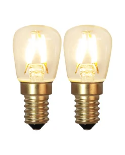 E14 Päron SoftGlow 2-Pack 1.3W 2100K 90lm Klar LED-Lampa