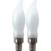 E10 Reservlampa 2-Pack 230V LED Frostad