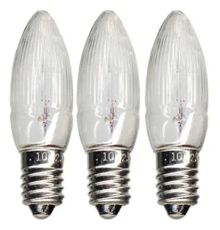 E10 Reservlampa Topplampa 3-Pack 10V Klar