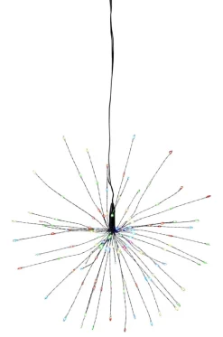 FIREWORK Hängande dekoration 26cm Svart/Flerfärgad