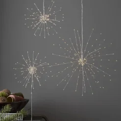 FIREWORK Hängande dekoration 26cm Varmvit/Silver