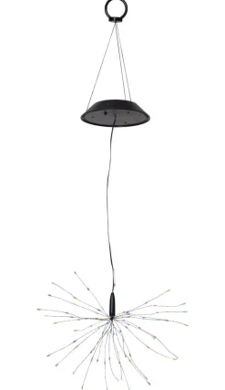 FIREWORK SOLAR Solcellsdekoration 50cm Svart/Flerfärgad