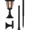 FLAME Solcellsdekoration 63cm Svart IP44