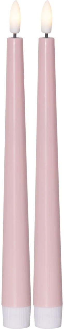 FLAMME CANDY LED-Antikljus 2-pack 26cm Rosa