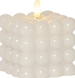 FLAMME DOT LED-Blockljus Batteri 9,5cm Vit