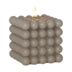FLAMME DOT LED-Blockljus 12,5cm Grå