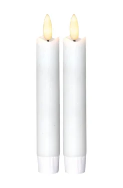 FLAMME 2-PACK LED-Antikljus 15cm Vit