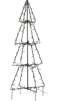 FOLDY GRAN Utedekoration 90cm 140LED Svart IP44