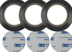 FUNCTIONAL LED-Puck 3-Pack Batteri 6,9cm Svart