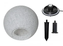 GARDENLIGHT Utedekoration Boll 29cm Grå IP65