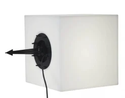 GARDENLIGHT Utedekoration Kub 38cm Vit IP65