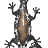 GECKO Solcellsdekoration Ödla 52cm Svart
