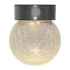 GLORY Solcells-vägglykta 14,5cm Transparent Varmvit IP44