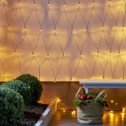 GOLDEN WARM WHITE Ljusnät 200LED 3x3m Varmvit/Svart IP44