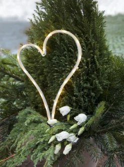 GRAVLJUS DECORATIONHEART LED 39cm IP44 Vit