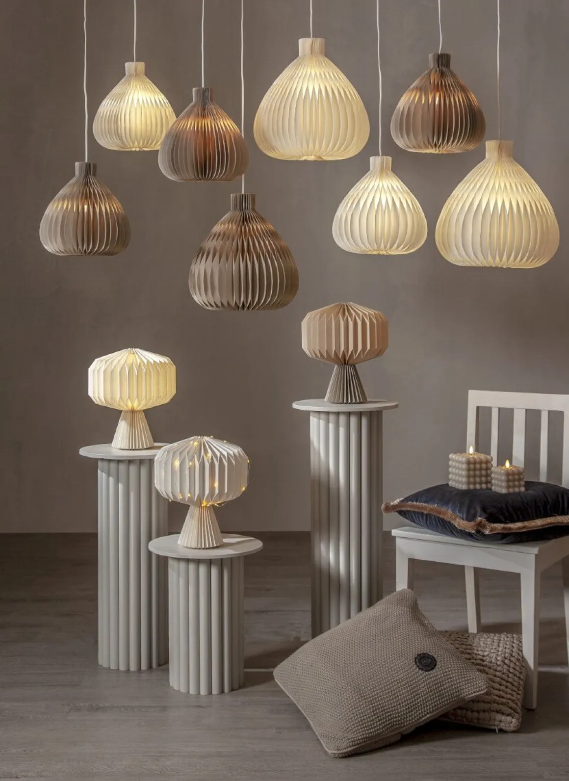 HONEYCOMB Hängande dekoration 40cm Beige