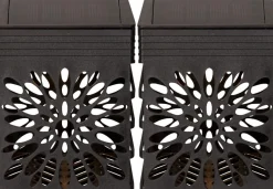 IZOLA Solcells-vägglykta 2-Pack 10cm Svart