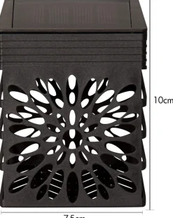 IZOLA Solcells-vägglykta 2-Pack 10cm Svart
