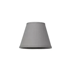 LAMPSKÄRM Linne Klotfäste 8/14cm Grå