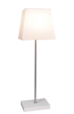LEO Stjärna & Skärm på fot 43cm Vit