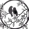 LOVE BIRDS Solcellsdekoration 38cm Svart IP44